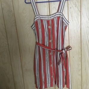 LOFT Beach Striped Dress